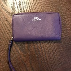 Coach purple wristlet